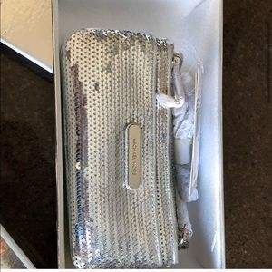 Silver MK evening bag